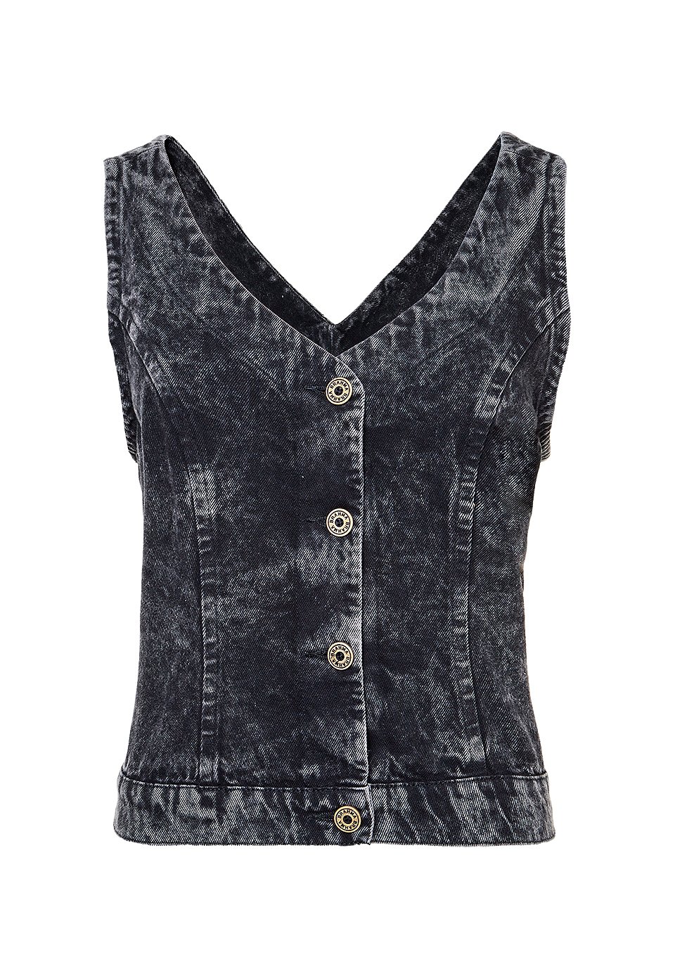 CHL0009-NEG Chaleco Denim Mujer