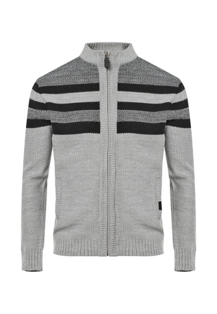 SWE0114-GRI Sweater Abierto Hombre
