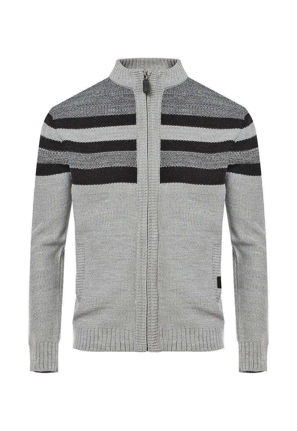 SWE0114-GRI Sweater Abierto Hombre