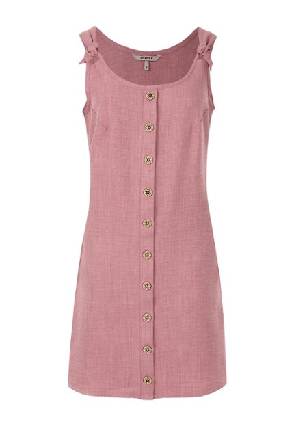 VES0027-ROS Vestidos de Tiras Mujer