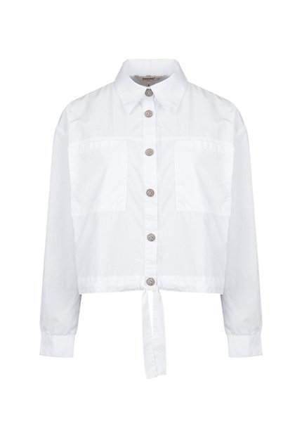 CAM0274-BLA Camisa Manga Larga Mujer