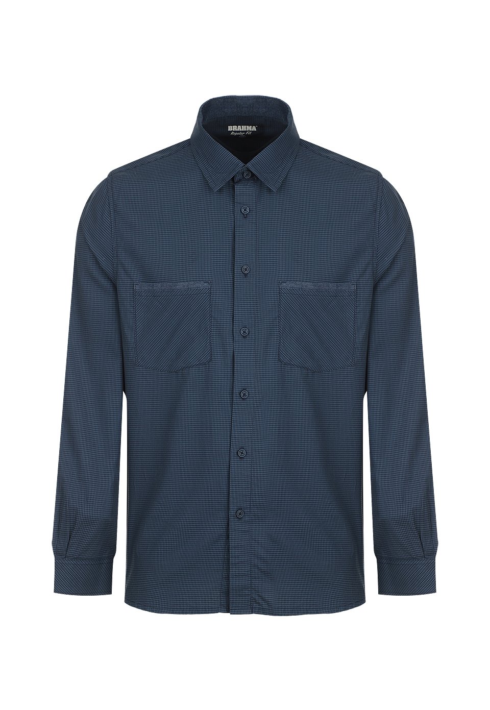 CAM0246-AZU Camisa Manga Larga Hombre