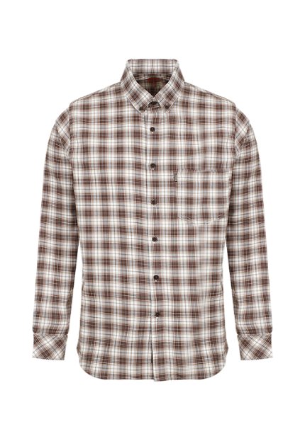CAM0257-CAF Camisa Manga Larga Hombre